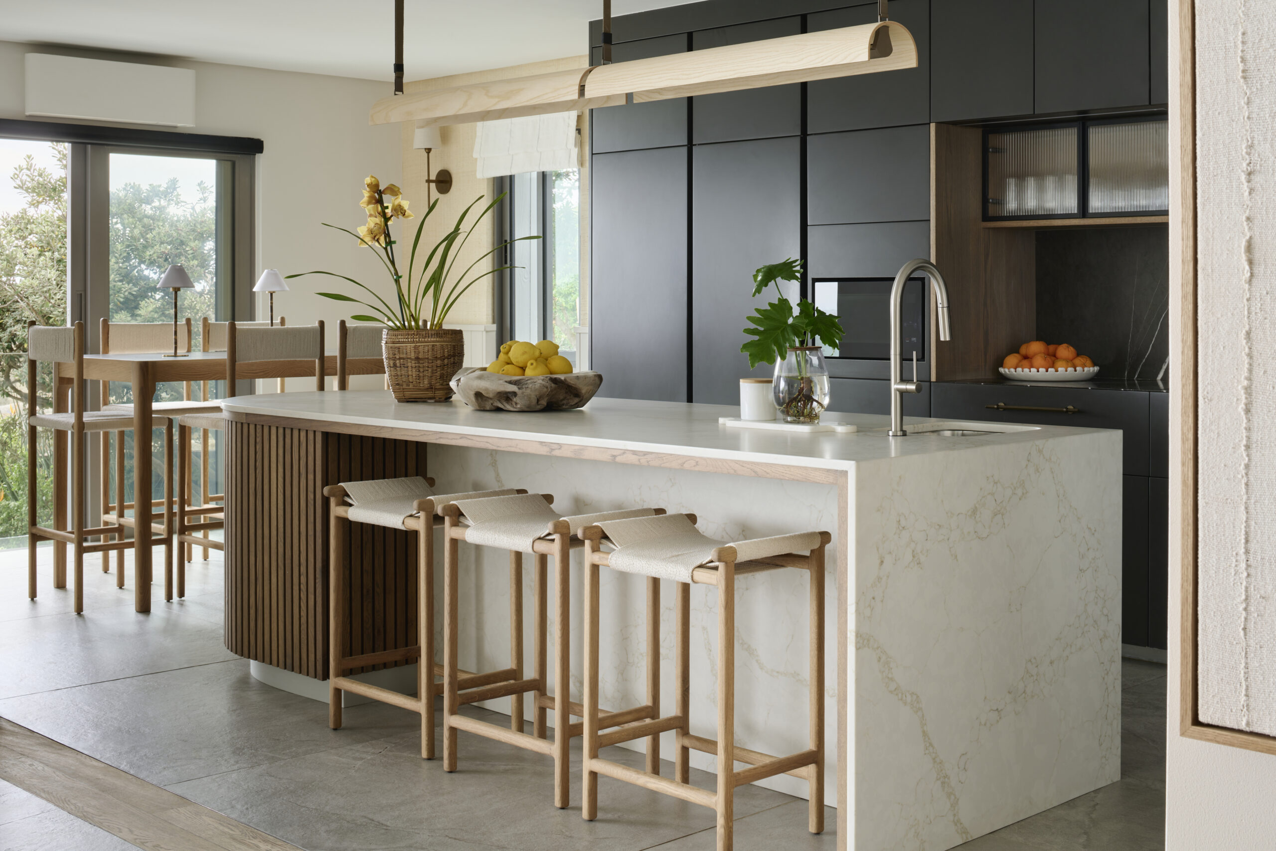 Nalu Villa, Glen Beach, Cape Town, South Africa. Client: Zambezi Crescent. Interior Designer & Stylist: Jena Gradwell. Photographer: Mark Williams.