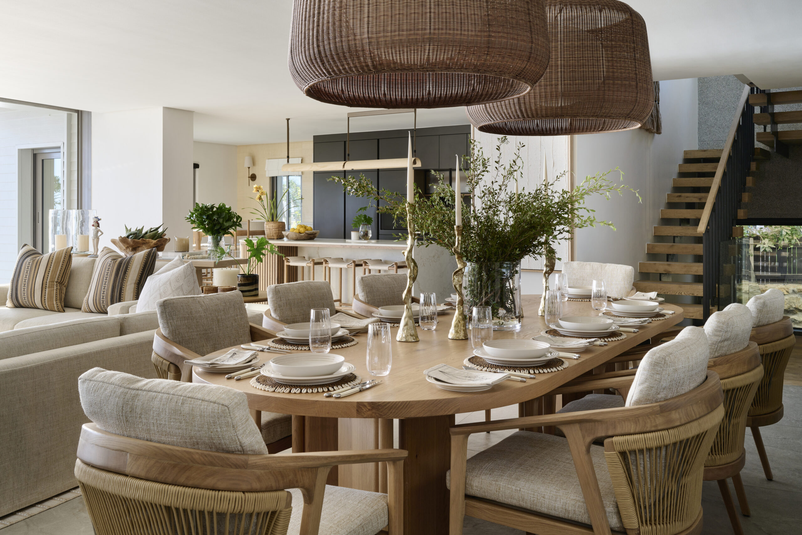 Nalu Villa, Glen Beach, Cape Town, South Africa. Client: Zambezi Crescent. Interior Designer & Stylist: Jena Gradwell. Photographer: Mark Williams.