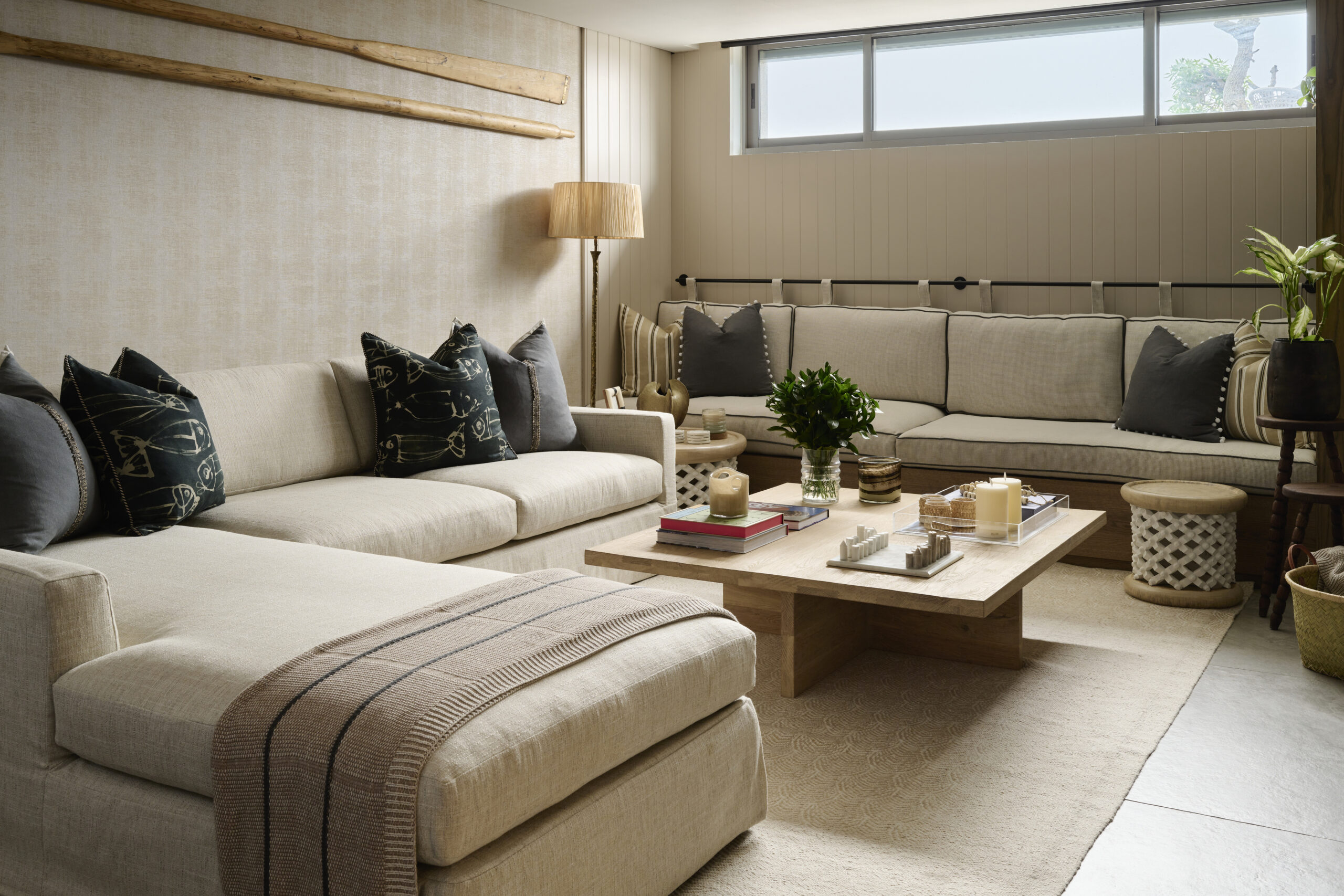 Nalu Villa, Glen Beach, Cape Town, South Africa. Client: Zambezi Crescent. Interior Designer & Stylist: Jena Gradwell. Photographer: Mark Williams.