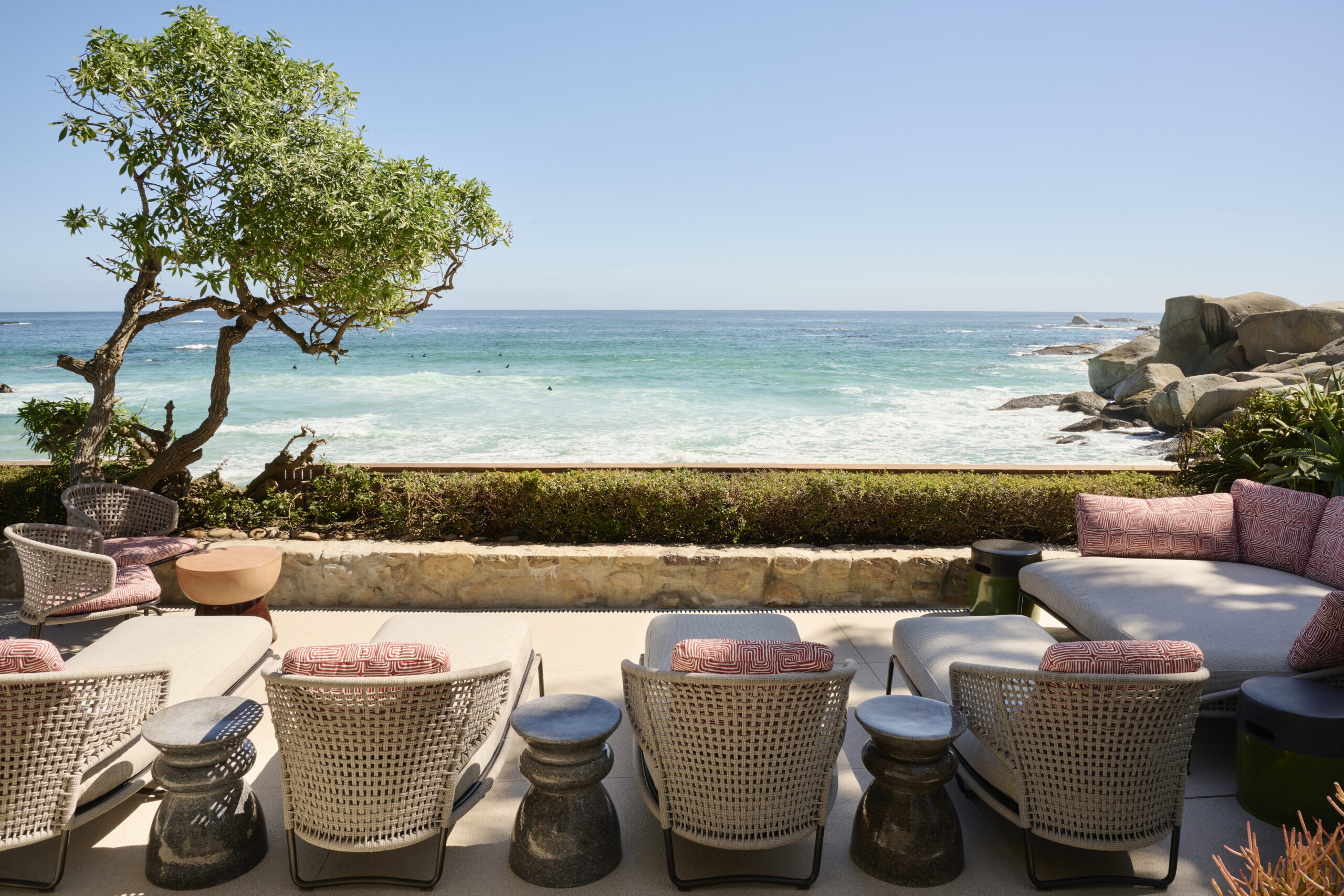 Nalu Villa, Glen Beach, Cape Town, South Africa. Client: Zambezi Crescent. Interior Designer & Stylist: Jena Gradwell. Photographer: Mark Williams.